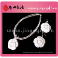 Sundysh Exclusivo Big Silver Flower Rhinestone Jewlery Conjuntos